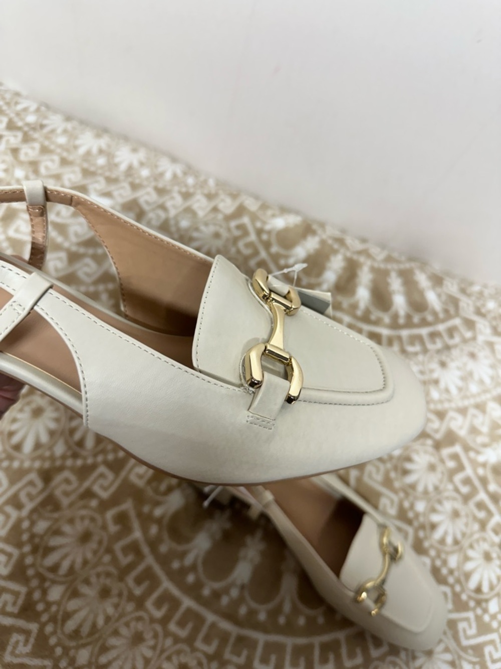 a new day Cream Slingback Loafers with Gold Hardware - Picture 9 of 12
